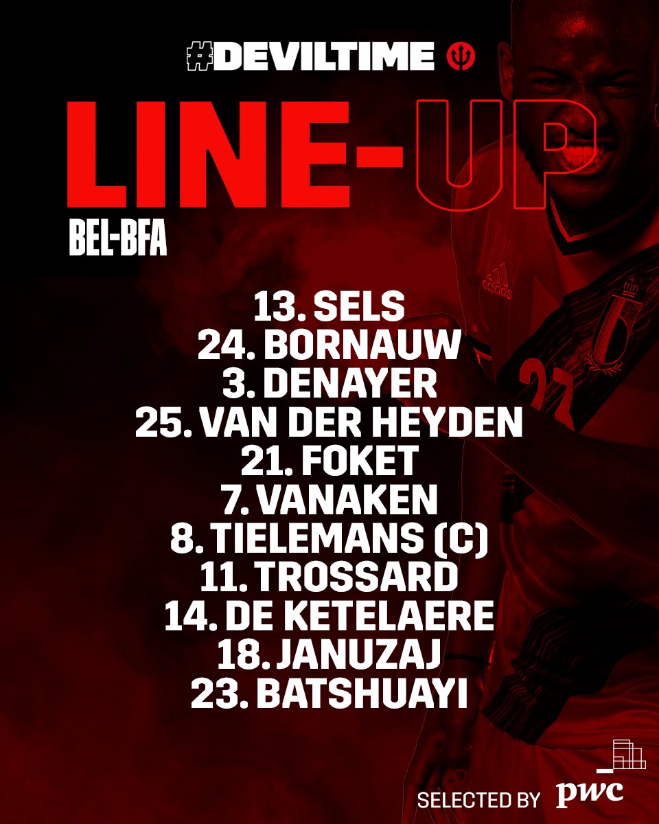 BelRedDevils's tweet photo. 1️⃣1️⃣ 💪 Tonight’s boys. 🇧🇪 #SelectedbyPwC #BELBFA #DEVILTIME https://t.co/ze01bjbPxi