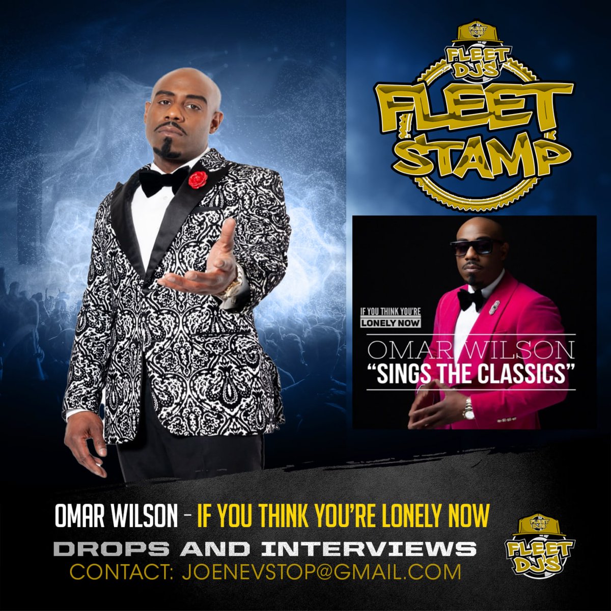 FLEETDJS's tweet photo. #Fleetstamp @omarwilson1  single is out if u think your lonely now.. for interviews and bookings contact @joenevstop
 #indiemusic #artist #music #fleetdjs #fleetstamp @Bserecordings https://t.co/r6uA6QG544