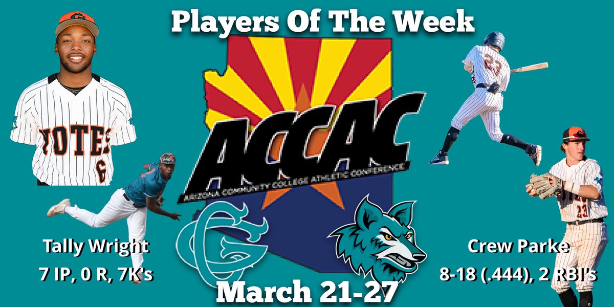 Congratulations to Tally Wright <a href="/tallywright1/">TW</a> and Crew Parke on their Player of the Week honors.
