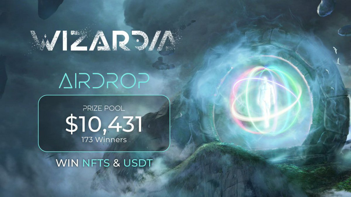 DynamicAirdrops's tweet photo. 🚨 Airdrop: Wizardia
🔥 Total Reward: 10431 $USDT
📊  Market: https://t.co/8O8byMIiEv  
🛃 Website: https://t.co/ZdMNbiYt9C
🚧 Rating: ⭐️⭐️⭐️⭐️⭐️ 
📛 Winners : 173 Lucky Winners
🤖 Airdrop Link : https://t.co/vp7KMbxRl8 https://t.co/Ho38A6LlQv