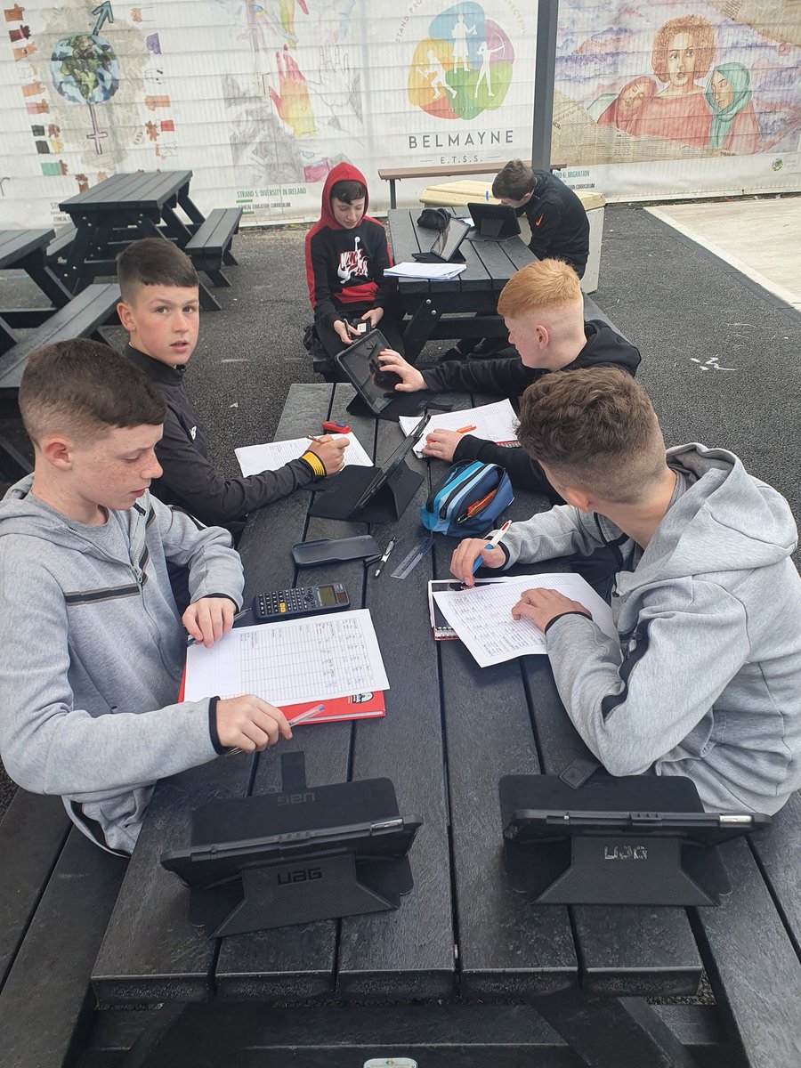 First years wrapping up on Household Budgets by working outside on their task. Great to see the students working together on their budgets! 🧾💰
#edchatie #JCBusiness <a href="/BelmayneEtss/">Belmayne ETSS</a>