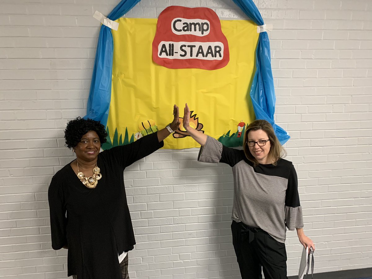 Carroll Elementary’s Interventionist Ms. Thomas and Ms. Hill, help give students their “WIN”, which stands for “What I Need” to succeed during Camp All- STAAR!