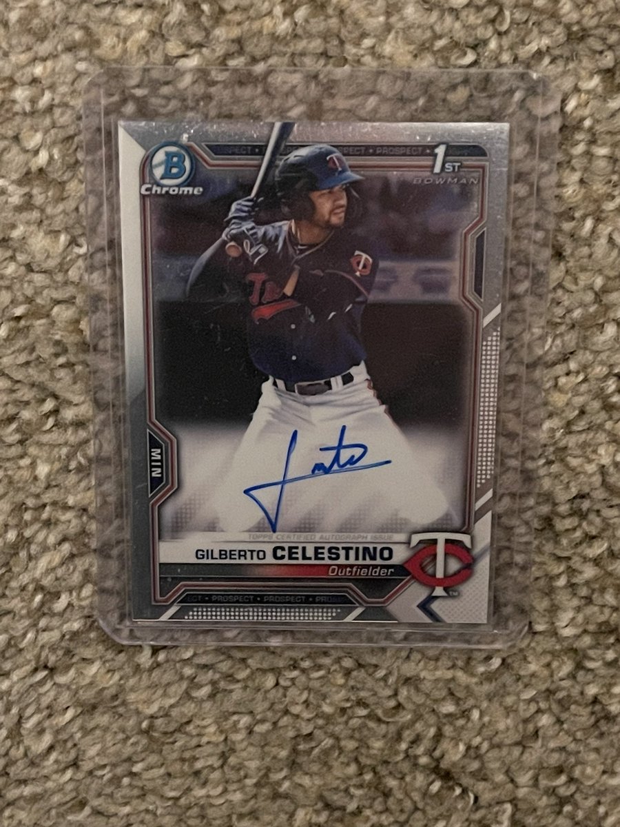 To celebrate the return of <a href="/StPaulSaints/">St. Paul Saints</a> baseball next week im giving away this #MNTwins Gilberto Celestino 1st <a href="/BowmanCards/">Bowman Cards</a> autograph.

RT to enter. Must be following for a chance to win.