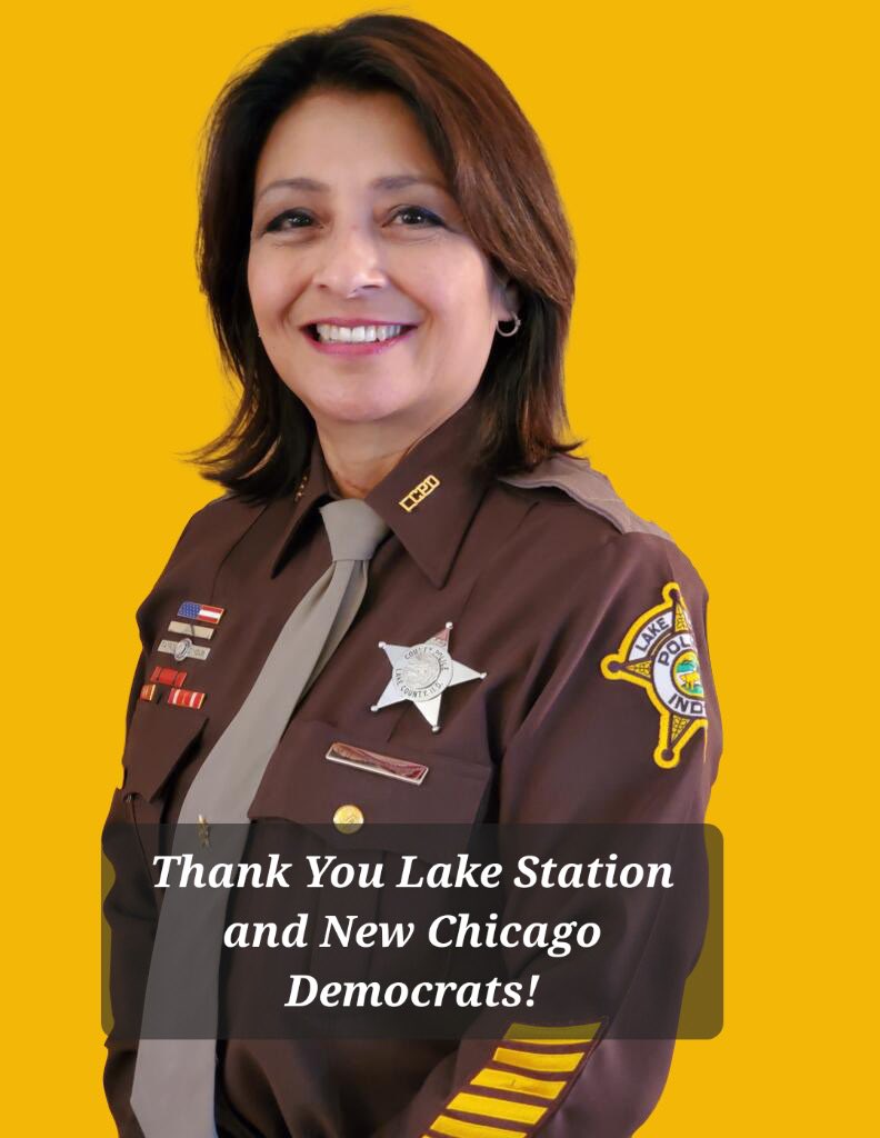 MariaTrajkovich's tweet photo. Yesterday I was endorsed by the Lake Station and New Chicago Democratic Precinct Organization! I want to personally thank Lake Station and New Chicago Democrats for your support!

#MariaTrajkovichforSheriff🇺🇸
#ServingWithIntegrity 
#Vote🗳
#May3rd https://t.co/hWF0fTF2eE