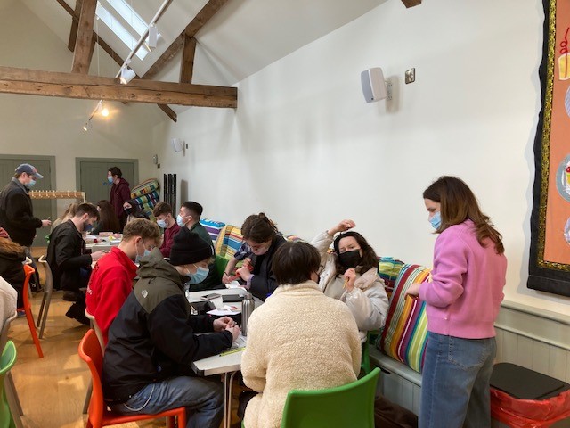 QUBarch's tweet photo. Thanks to the wonderful Danielle @FlaxFoxDesigns for an inspirational talk and drawing workshop at @HillsCastle with @QUBarch students for the #SkillsBazaar #TransitionSupportFund #Architecturaldrawing https://t.co/mZX3FsOMJs