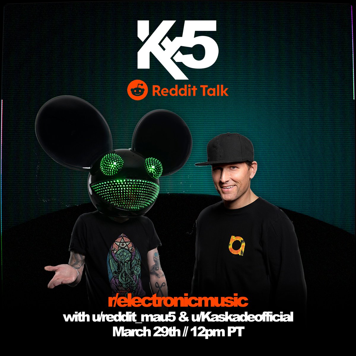kx5official's tweet photo. 🚨 Set your reminders for our official #RedditTalks starting today @ 12pm PT! 🚨 We'll be hanging out on r/electronicmusic & talking about all things Kx5.. see you soon! @Reddit
join here: https://t.co/AJKQVGqKkT https://t.co/IO0dIoNBBF