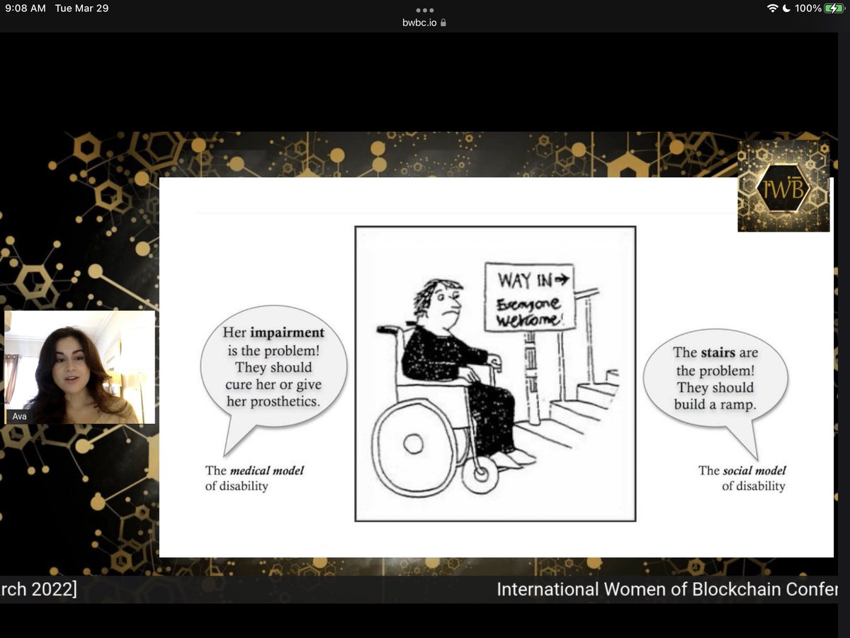 bwblockchain's tweet photo. We started the last #IWBEvent2022 NFTuesdays with a focus on neurodivergent #NFTartists. Our guest Ava @artxvnft introduced us to her efforts to create an #inclusive space.
#celebratHer
 https://t.co/kGCBQew1ra⁠
⁠@IWBevent  #womenareinblockchain
#WomensHistoryMonth https://t.co/NoeY3dFtiE