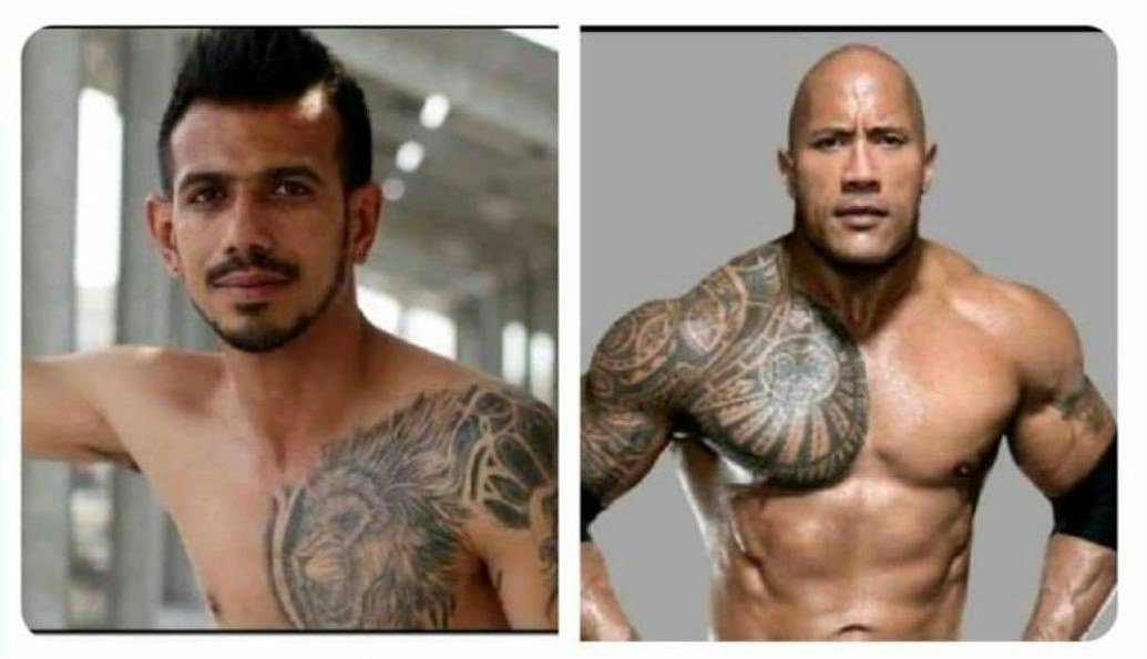 Rohit trolls Chahal's shirtless picture being compared to 'The Rock'