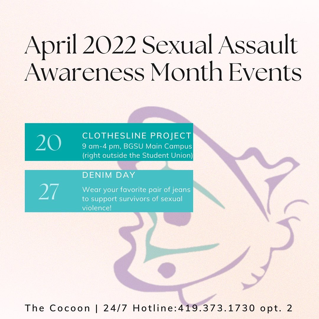 Join us for our upcoming Sexual Assault Awareness Month events! #saam