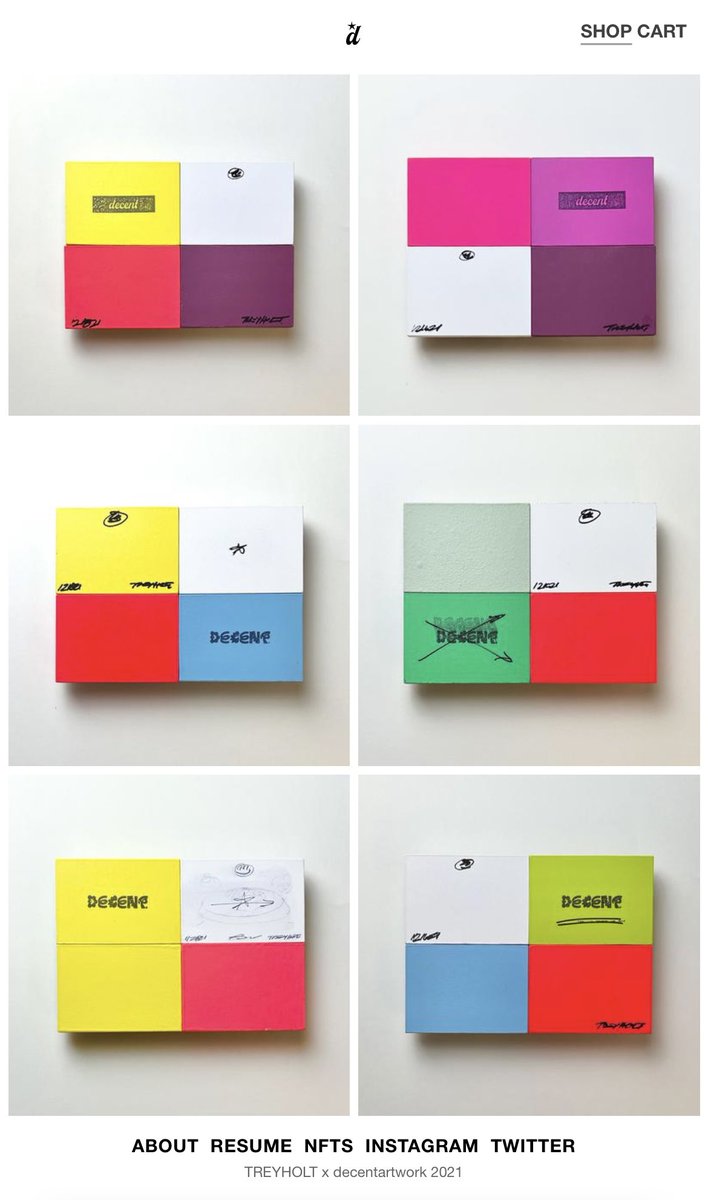 6 decent physical works available on decentartwork.com/shop please write and draw on these if you buy one! 🙂