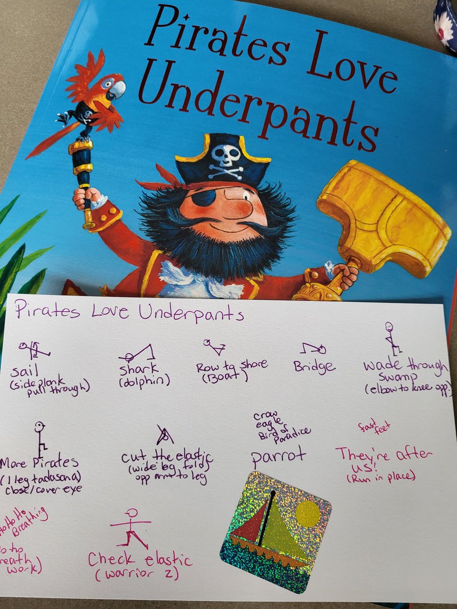 NHighby's tweet photo. Ready to teach some kids yoga for our special activities day at school! Pettigrew day!  #yogastories are my FAVORITE! #piratesloveunderpants #beyoubepettigrew #schooliscool https://t.co/fKBBbDtprv
