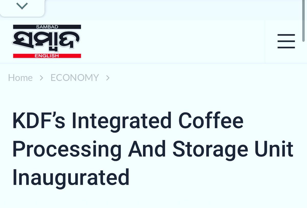 laban_das's tweet photo. @kdfsocial aims to hit 12 out of the 17 UN Sustainable Development Goals (SDG). @kdfsocial recently inaugurated ODISHA’s first Integrated Coffee Curing and Storing Unit at Koraput. Simple plan to keep the Koraput Coffee in Koraput itself!!
#INDUSTRY 
#tribalcoffee
#koraputcoffee https://t.co/8R9UyBqy0g