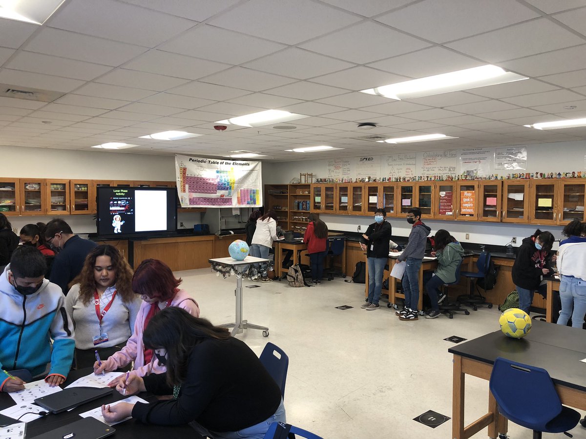 MadMath_PMS's tweet photo. Students conducting the Ring Around the World activity for Moon Phases. They go around the world, land on a moon phase, then predict moon phases based on given days. Lots of engagement and discussion! @DDsaintsELP @CarmenChavira16 @LucianoAlcala2 @PJohnson_BAMS @MsRamirez2022 https://t.co/zyc55AZJnQ
