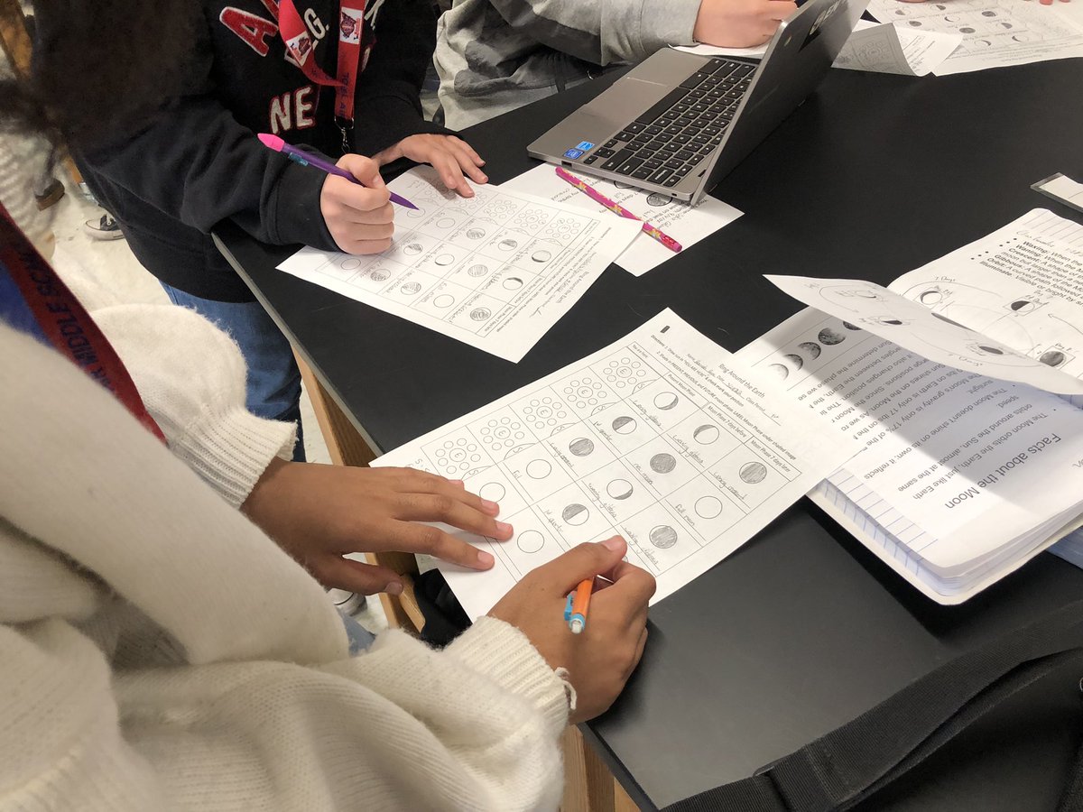 MadMath_PMS's tweet photo. Students conducting the Ring Around the World activity for Moon Phases. They go around the world, land on a moon phase, then predict moon phases based on given days. Lots of engagement and discussion! @DDsaintsELP @CarmenChavira16 @LucianoAlcala2 @PJohnson_BAMS @MsRamirez2022 https://t.co/zyc55AZJnQ