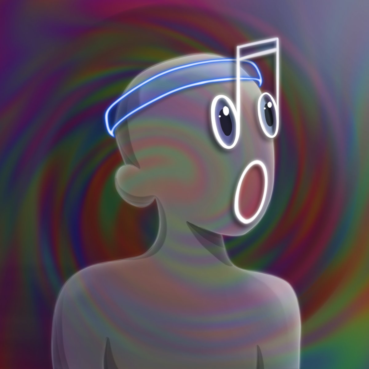 LumensAI's tweet photo. All @LumensNFT will have crazy skin colors as they are semi translucent. 

This means the skin is always affected by the background which is built from several layers. 

Only around 1% of the collection will have this neutral skin color. 👀🎵 https://t.co/u0yrTcQDfk