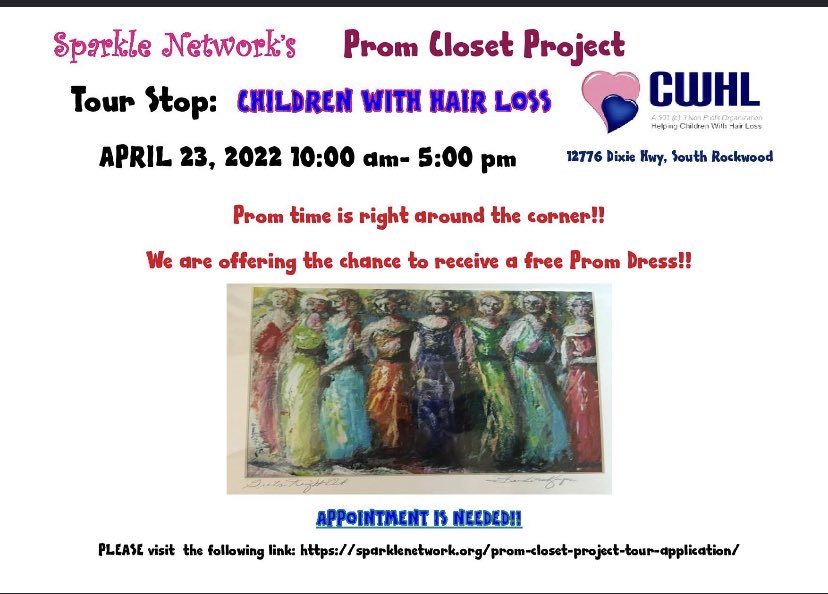 sparklenetwork's tweet photo. #PromClosetProjectTour is headed your way! Email us for an application. @MonroeSchoolsMI @ahsflightcrew @SchoolsMichigan @AirportSchools https://t.co/8Y8B6tJsFI