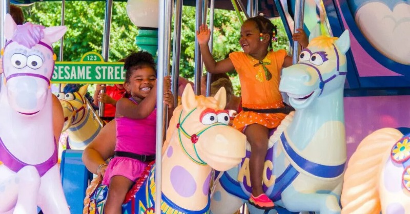 PGAVDestination's tweet photo. THE WAIT IS OVER! 
Sesame Place San Diego has finally opened and Sunny Days are here! With 18 family friendly rides across the 17 acre theme park, kids don’t want to miss this interactive experience! Congratulations @SeaWorld and @SesameWorkshop on another amazing park!