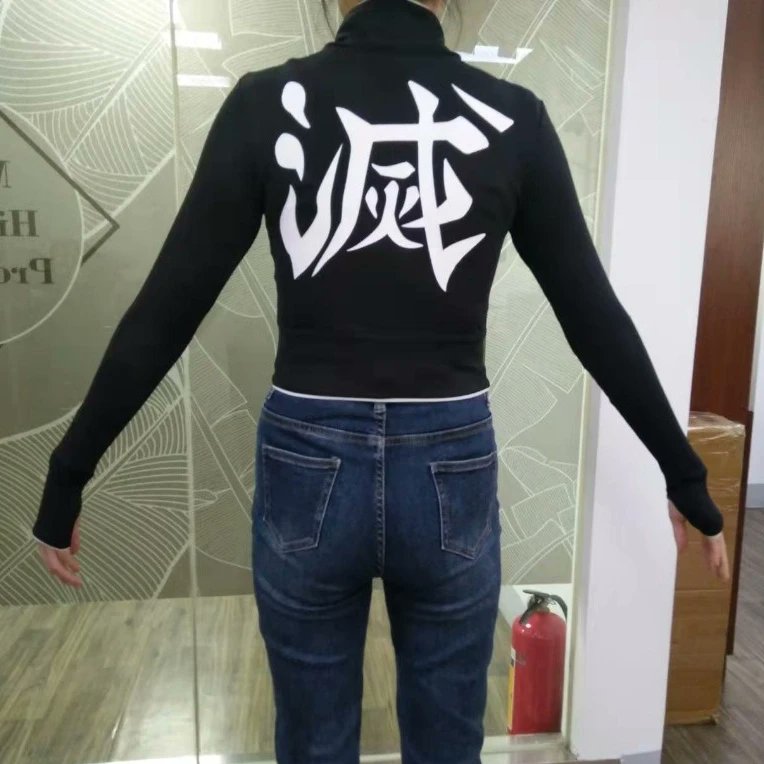 PixelFacePins's tweet photo. I really gotta stop being so scared of Twitter 😅🙈 so hey! Here's a new piece that will be available for pre-order on my website this Friday! I'm beyond excited for this "Destroy" crop jacket! #demonslayer #anime #cosplay #cosplaygear #casualcosplay #manga https://t.co/Z98qR6FOg0