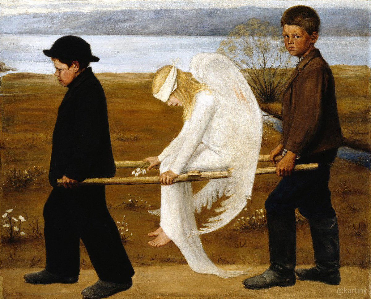 RT @Art_Plus_: The Wounded Angel
1903
Hugo Simberg.
Athenaeum, Helsinki https://t.co/FqxH2CyUhz