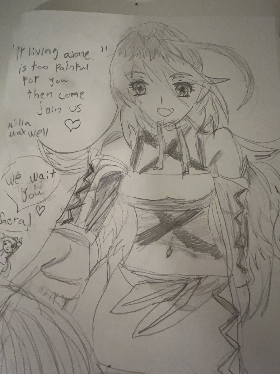 Saeral_'s tweet photo. The other night i draw up this farewell gift to dear friend of mine and i managed to sand it before they left, i will miss you ❤️ https://t.co/u9U8gDpzjt