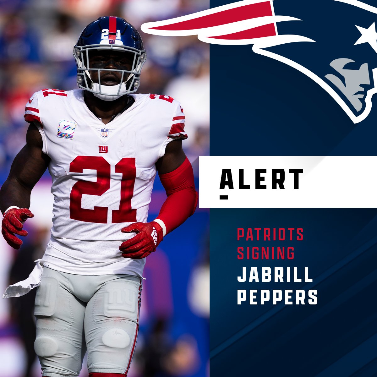 NFL on X: 'Patriots signing safety Jabrill Peppers to one-year deal. (via  @MikeGiardi)  / X