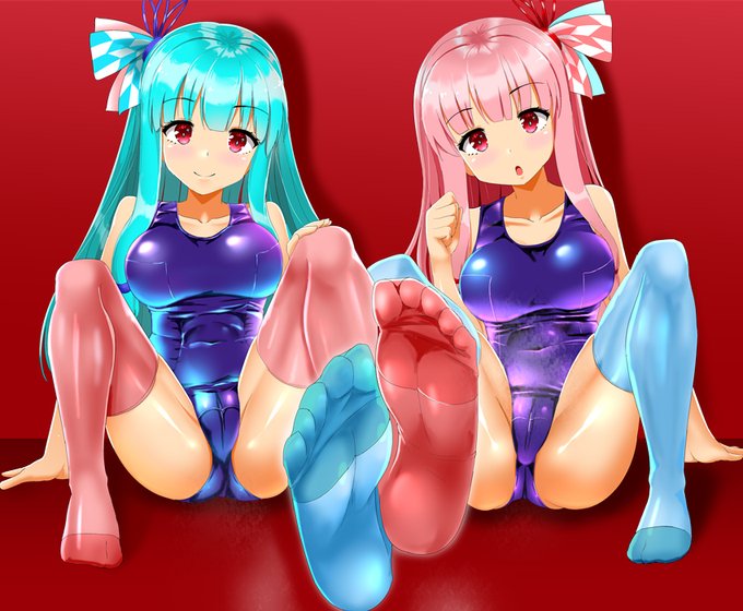 スクニソ足裏琴葉姉妹 #琴葉茜 #琴葉葵 #琴葉姉妹 #VOICEROID #スク水 #ニーソックス #足裏 https://t.co/0bF27drY7U 