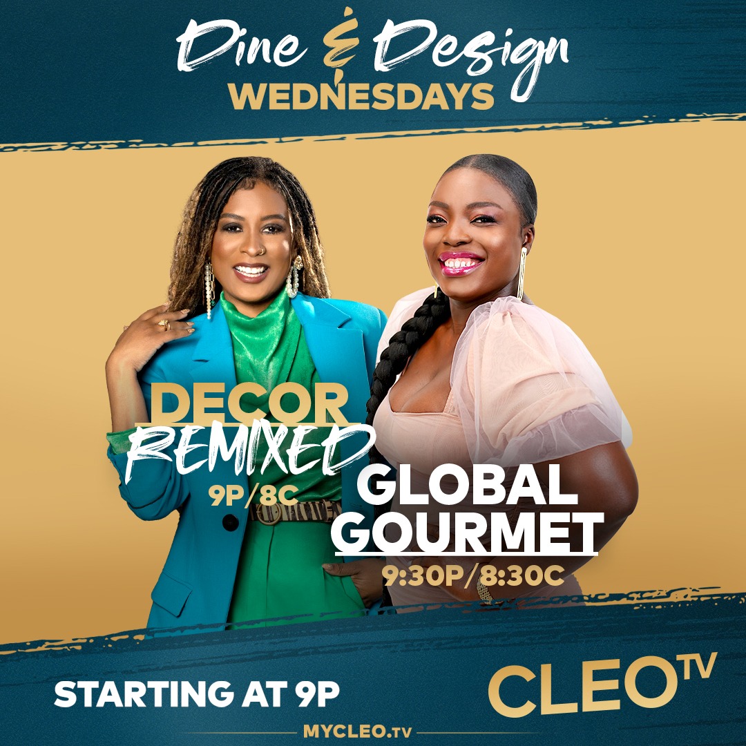 mycleotv's tweet photo. Your Wednesday nights will never be the same! Join @mycleotv for our all-new #DineAndDesign Wednesdays with the premieres of #DecorRemixed with @REMIXLIVING and #GlobalGourmet with @essieizspicy beginning 9P/8C on Wednesday, April 6th! 🎨 🥂 https://t.co/YMqnFyG9ts