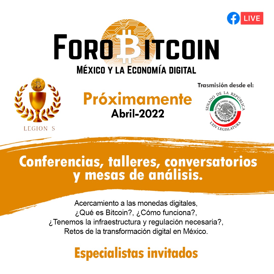 legions_01's tweet photo. La familia Legions  a través de la Dirección de Economía y Educación Financiera, tiene el honor de invitarte al “𝗙𝗼𝗿𝗼 𝗕𝗶𝘁𝗰𝗼𝗶𝗻, 𝗠é𝘅𝗶𝗰𝗼 𝘆 𝗹𝗮 𝗲𝗰𝗼𝗻𝗼𝗺í𝗮 𝗱𝗶𝗴𝗶𝘁𝗮𝗹” escríbenos a contacto@legions.com

#BITCOIN https://t.co/YREZi7w0yS
