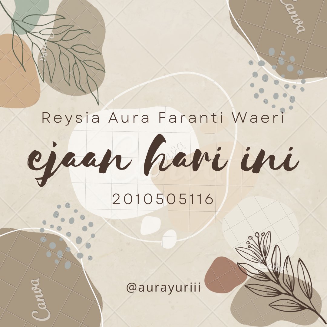Aurayuri2's tweet photo. Nama : Reysia Aura Faranti Waeri 
Nim : 2010505116
Prodi : D3 Radiologi 
Semester : 4
Kelompok : B3
@unisa_yogya 

#ejaanhariini #bahasaindonesiaunisa #bahasaindonesia #unisayogya #radiologi https://t.co/p8FzVxlDav