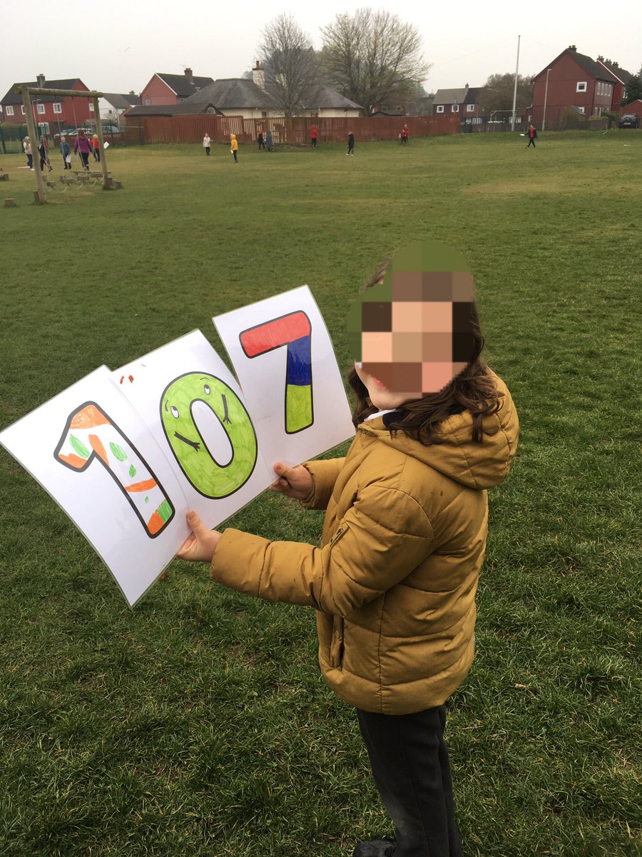 Miss_KReid's tweet photo. 2 days in to our Numeracy Week and the pupils have measured dinosaur footprints to calculate whether they were walking, trotting or running with @UHISTEM and completed a number hunt all around our school grounds. 3 days left for fun and games. #numeracy #welovemaths #numbersrock https://t.co/My23Ch8Lq2