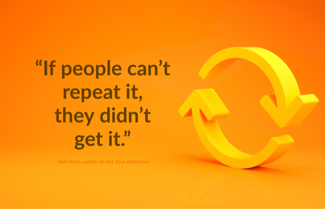 SamHornIntrigue's tweet photo. Did you know you can judge the success of any #communication with one sentence? #SamHorn shares 3 requirements of a memorable, actionable message that sticks with people and  motivates them to start, stop or do something differently.

https://t.co/mQvIwACE9c

#commencementaddress https://t.co/zlZTaT9TwO