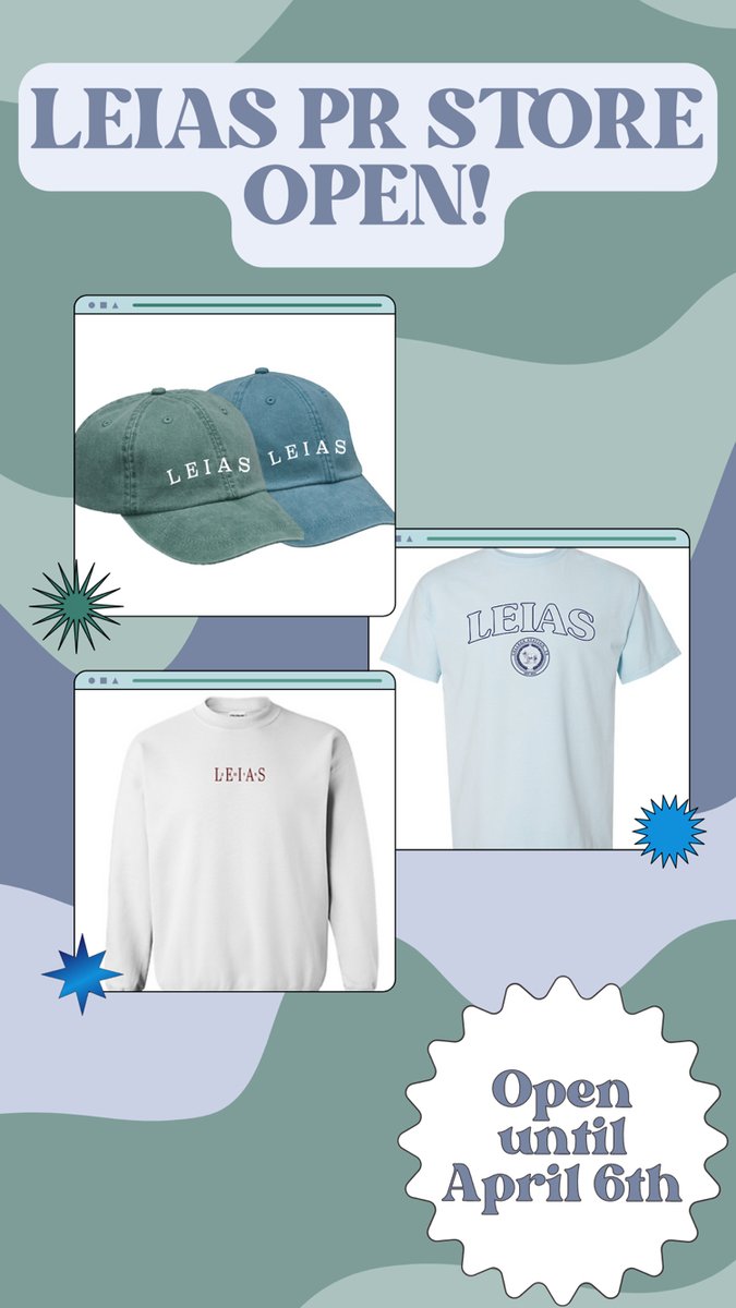 It's PR time! Our store is open until April 6th so make sure you buy now!
westcampustees.com/leias-spring-2…
(Link is also in our bio)