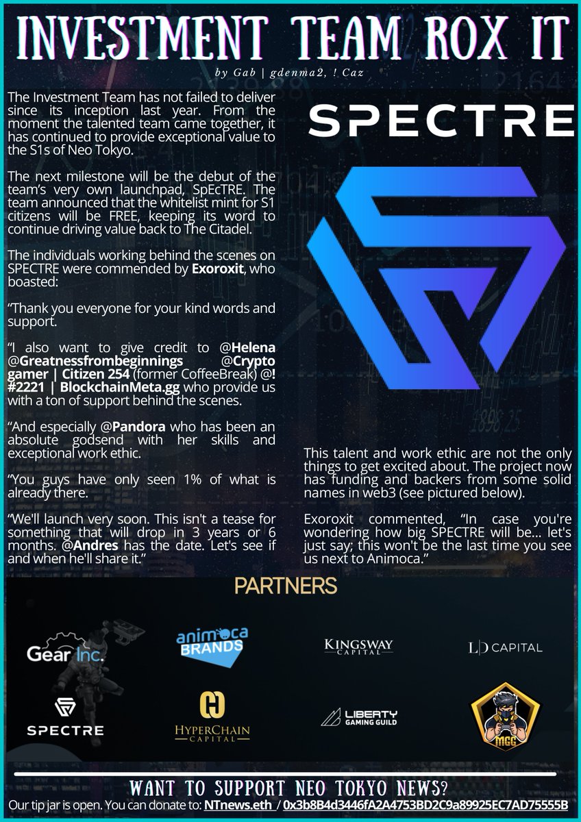 ZssBecker's tweet photo. Just one example of whats REALLY been happening in NEO Tokyo the entire bear market.

6500 people all scouring game projects/launching projects/digging...perfectly positioned for the inevitable gaming boom coming.

When we go full meta bull here soon, people start to "get it" https://t.co/f0B9iXpyf0
