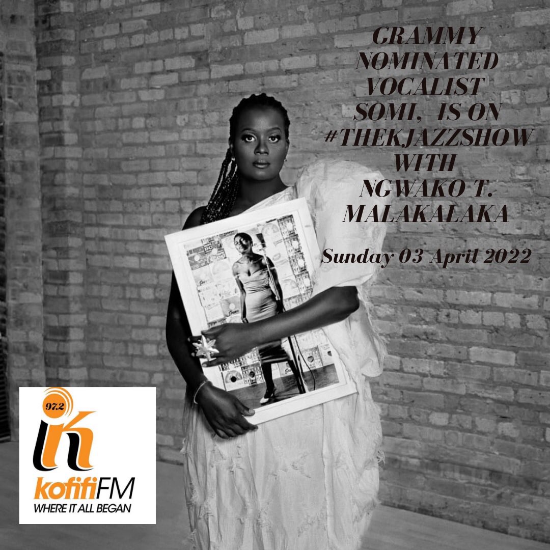 thekjazzshow's tweet photo. Off the back of a successful launch of #Zenzile
#TheReimaginationOfMiriamMakeba, vocalist @somimusic reflects on Sunday at the @sastatetheatre including Makeba’s contributions in music, art and life. 

Sunday, with @officialngwako  on @KofifiFM_972 

#JazzAppreciationMonth https://t.co/uNkvJinS13