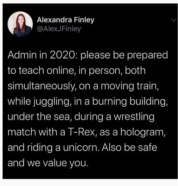 A3: The expectations is a big one. It seems like things are supposed to just go back to normal but also be emotional support for students going through trauma. 
#bcedchat