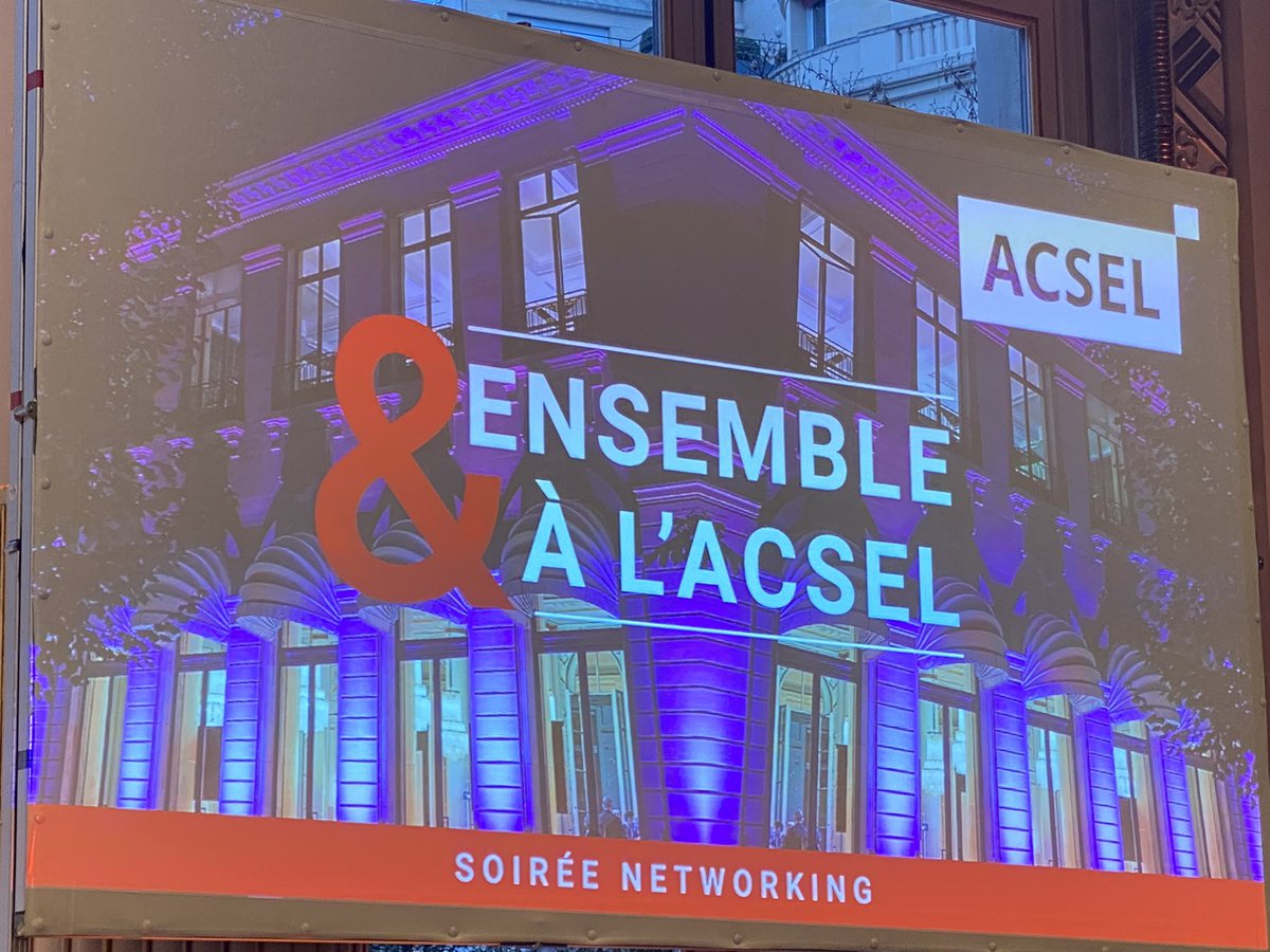 #Acsel Grande soirée <a href="/AcselDigital/">Acsel</a> avec son président <a href="/LNizri/">Laurent Nizri</a>