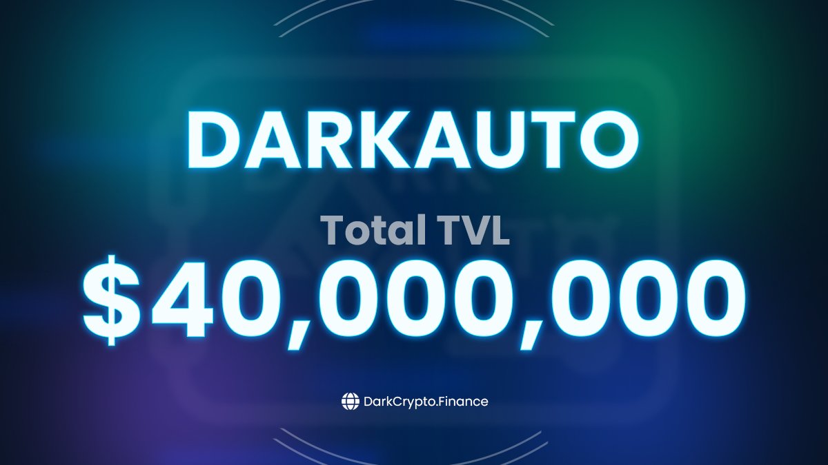 DarkCryptoFi's tweet photo. 🎉 #DarkAuto just passed a huge milestone!
🚀 DarkAuto’s attraction shows no signs of stopping
1️⃣ ~ $40M TVL
2️⃣ ~ 1M $Dark Bought Back
3️⃣ ~ $9M Total Earned
DarkAuto - The Best Yield Optimizer on Cronos
#DarkCrypto #DarkAuto #Cronos https://t.co/a7zSQmIlyj