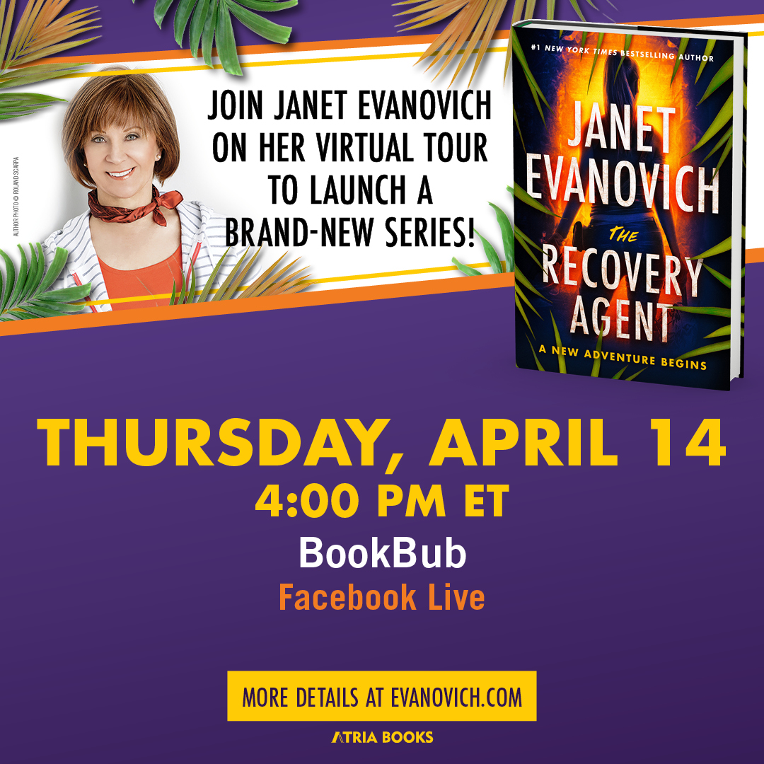 BookBub's tweet photo. ICYMI: We're hosting a Q&A with @janetevanovich on Facebook Live to celebrate the release of her new book, #TheRecoveryAgent!
Reply to this tweet with any questions you have for Janet โ they might just make it into our Q&A! ๐ https://t.co/nAAGw5a6Dw