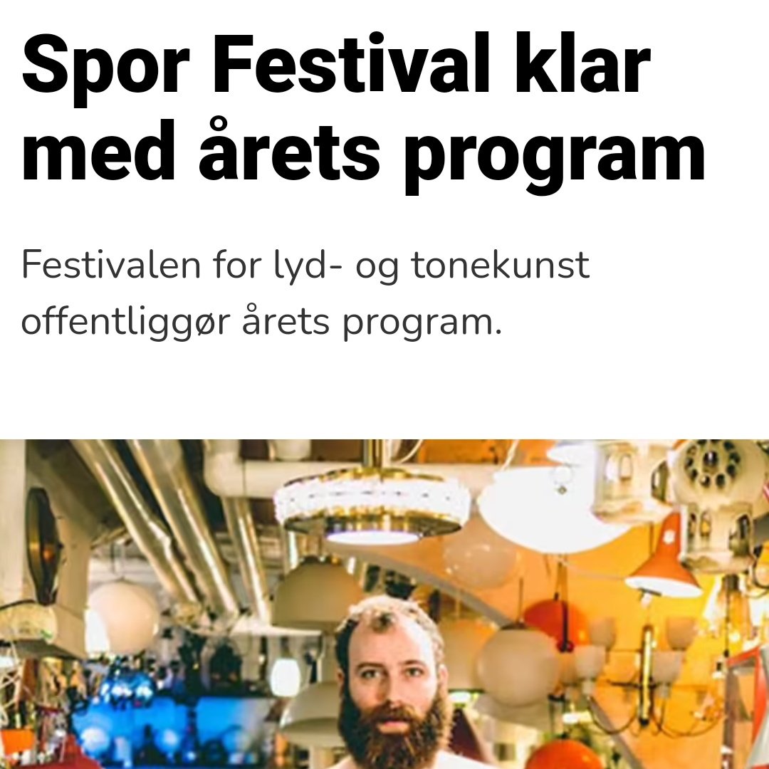 SPOR festival tweet media