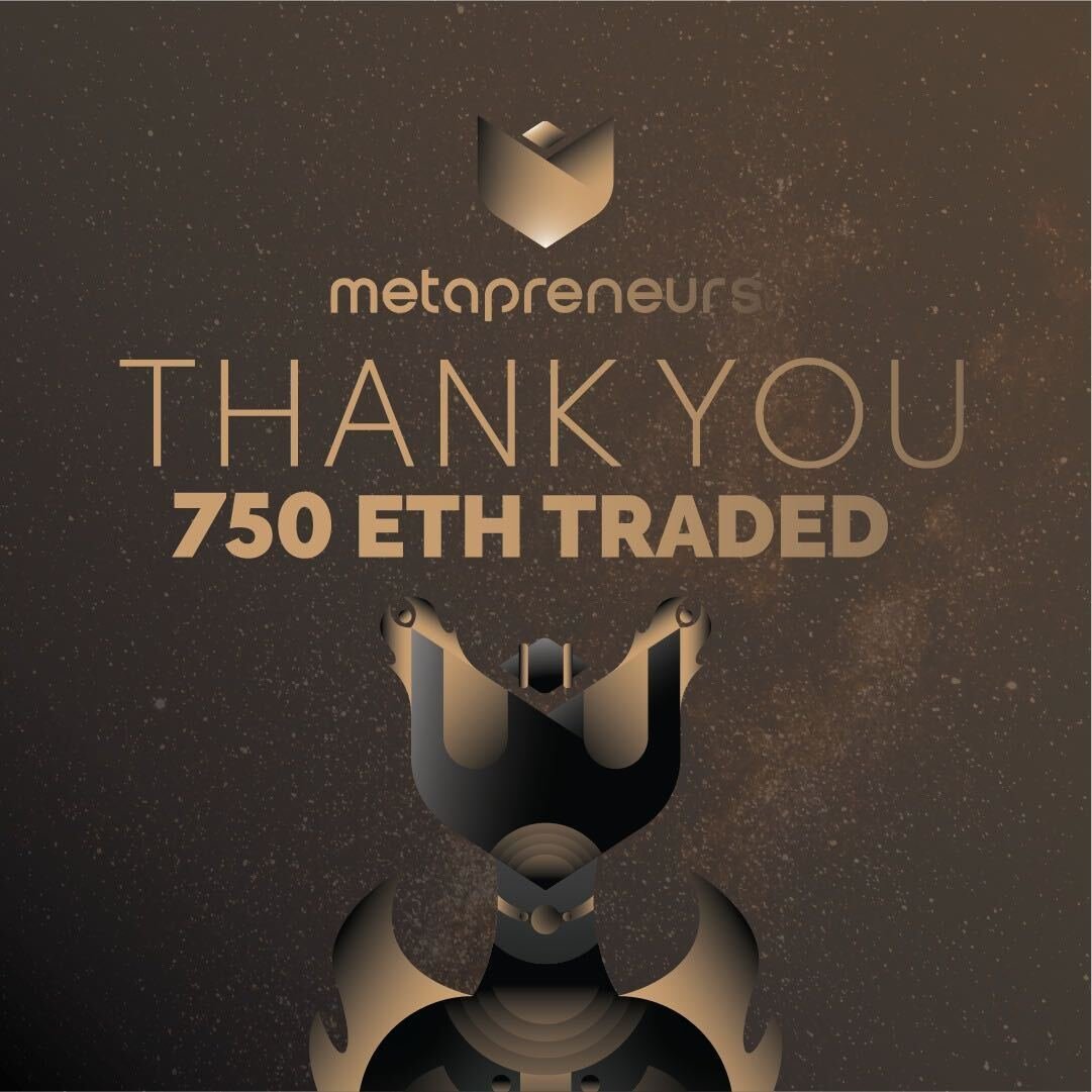 metapreneur_nft's tweet photo. 750 ETH VOLUME?! 😱 We love you #WinnersClub

Thank you for your trust in our movement. We will continue to work hard on making entrepreneurship approachable to ANYONE with a great idea. 

Join us on the road to success https://t.co/jZVVkFHoh5 https://t.co/VKfMRJyz5R