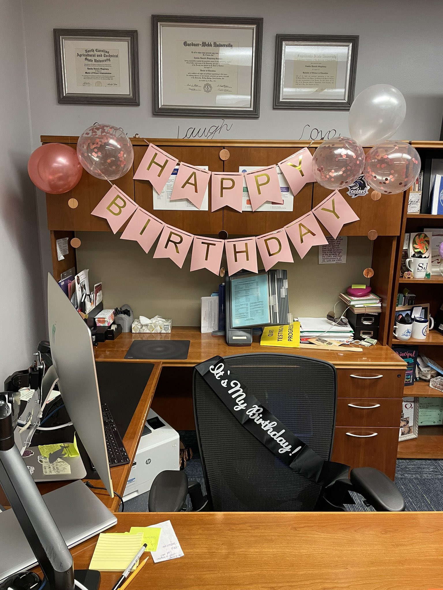 Make your desk shine desk birthday decorations with these ideas
