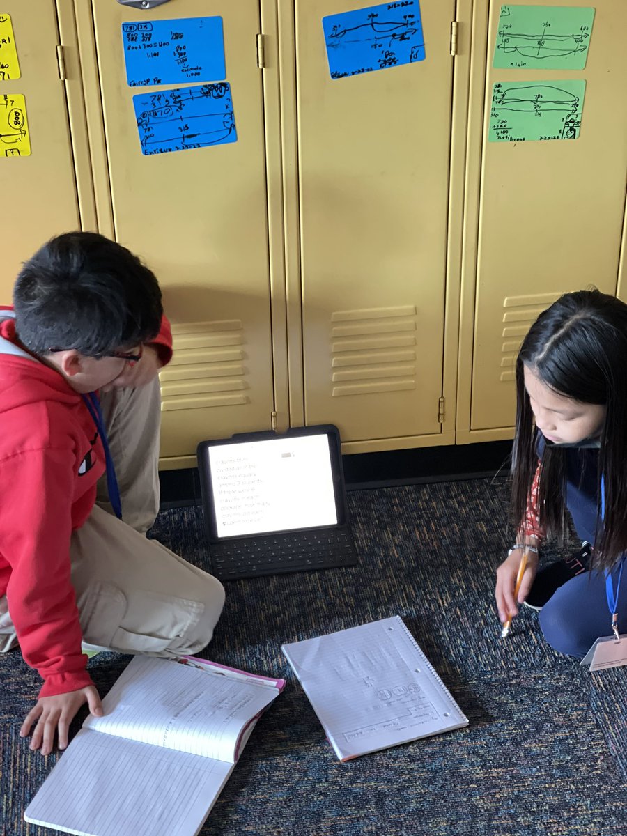 MrsElizardo's tweet photo. Peer tutoring in Math today. They were excited to share what they know!! 🥰👏🏼@LakelandES https://t.co/DXRXYyXU1d