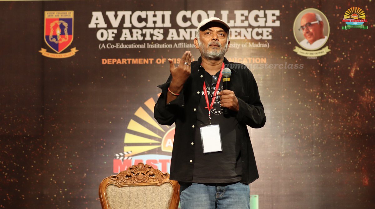 avmmasterclass's tweet photo. 🐅ON-STAGE STORIES🐅 
Day 1
 
Subbiah Nallamuthu's "Machli" was the first time a tiger's natural death had been documented. Machli, a Royal Bengal tiger, is the subject of the film. The audience was in awe of Subbiah sir's commitment and meticulousness

#avmmasterclass2022 https://t.co/91JQUhJ3E3