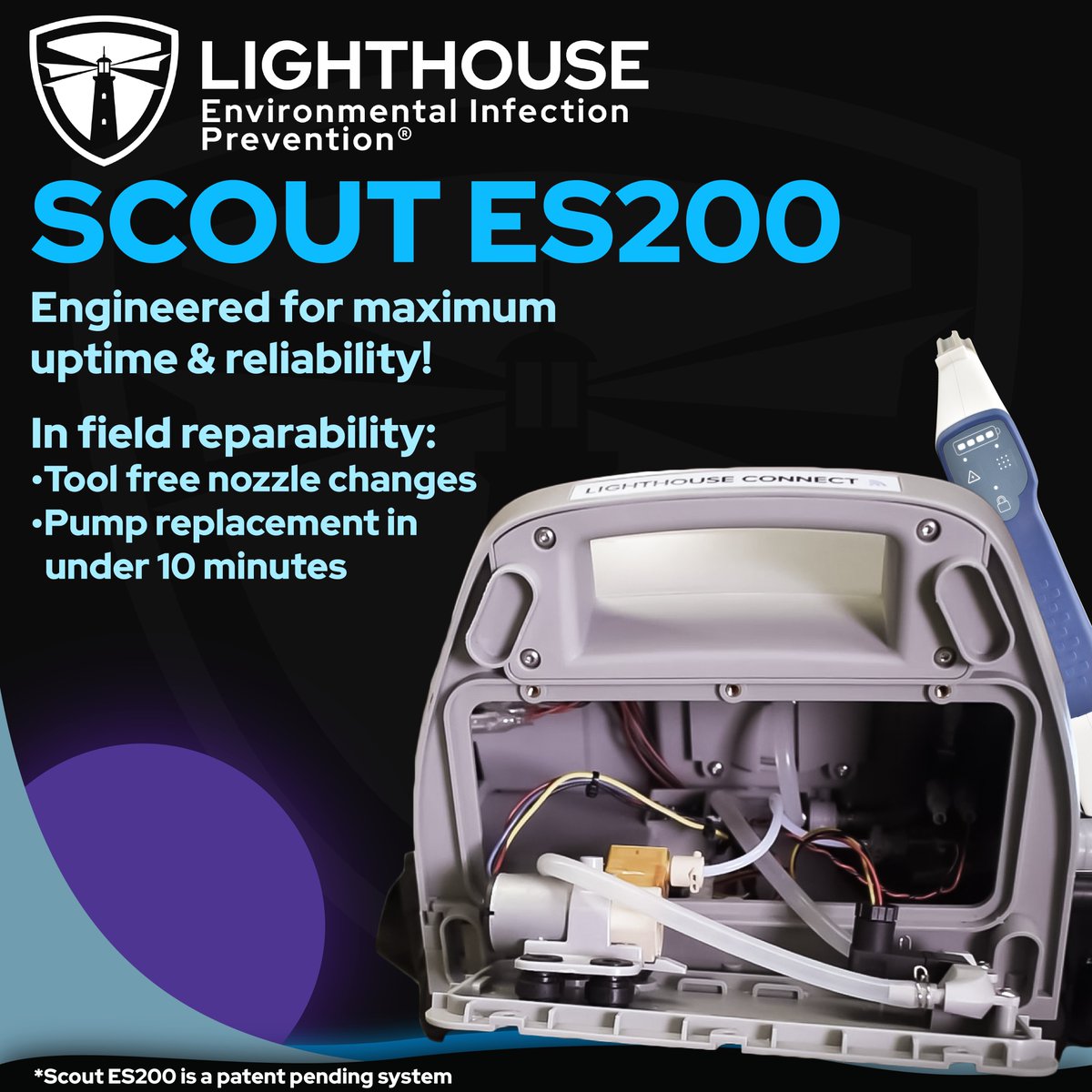 Lighthouse_EIP's tweet photo. Scout ES200 isn’t just another electrostatic backpack sprayer it was designed from the ground up to solve the many problems. Our extensive user and market research, as well as thorough physical testing, has resulted in industry-leading reliability https://t.co/Cf5CVMfH6w https://t.co/EyN3V13cHb