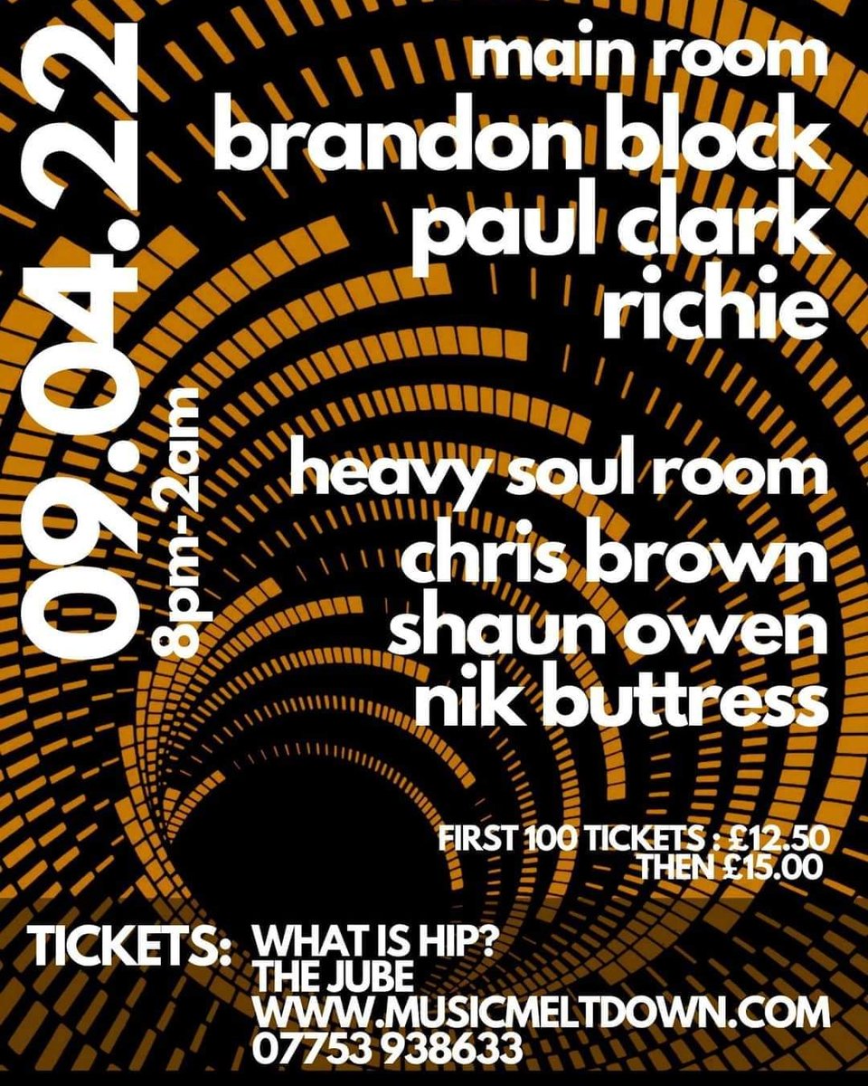 Who is ready for Blocko for a night of old skool!!
9th April at The Jube, Great Yarmouth.

Tickets from What Is Hip, Gorleston High St.
The Jube online : thejube.net/tickets
Music meltdown : musicmeltdown.com