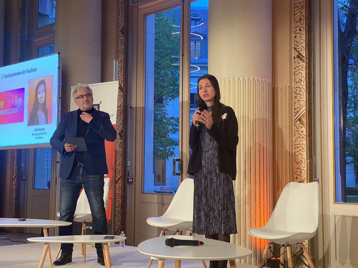 VincentMontet's tweet photo. #Acsel on ouvre le bal avec @JulieRanty qui nous présente le nouveau @VivaTech en juin @AcselDigital https://t.co/tyURZPkfAR