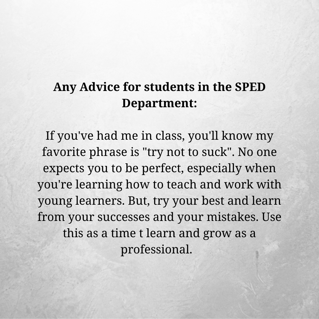 SruSped's tweet photo. Let's get to know Dr. Lynch! https://t.co/ddiKNgZTKC