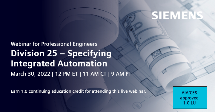 Professional Engineers – earn 1 hour credit for attending our live webinar on Mar 30, which covers the advancement in technology which has led to the increased use of Division 25. sie.ag/3pt1w0l  #Webinar #EAP