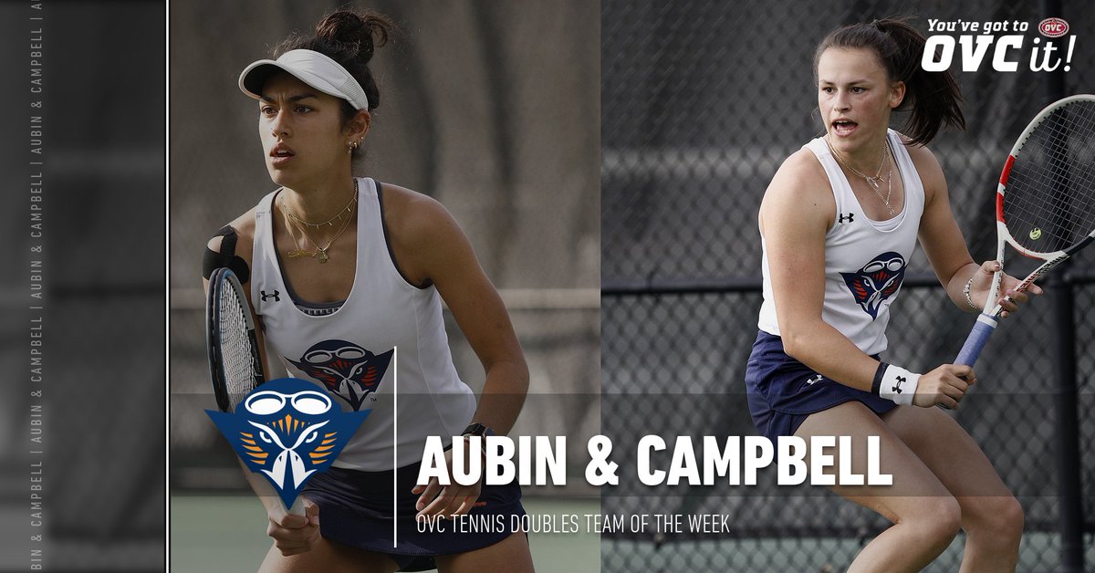 OVC Women's Tennis Doubles Team of the Week - <a href="/UTMTennis/">UT Martin Tennis</a> Aziza Aubin &amp; Amelia Campbell

#OVCit