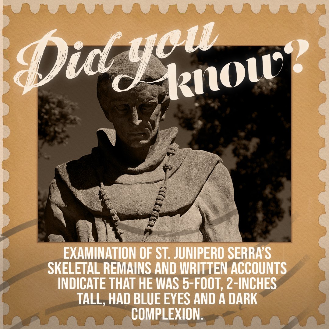 lacatholics's tweet photo. We don't know exactly how St. Junipero Serra looked in person, but we know who he was humanly and spiritually.  #ForwardinMission #JuniperoSerra https://t.co/7vIefLyvOu